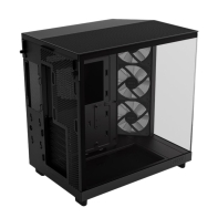 купить Корпус NZXT H6 Flow RGB Compact Dual-chamber ATX Case with RGB Fans Black CC-H61FB-R1 в Алматы фото 2