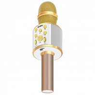 купить SVEN MK-950, белый-золотой, микрофон для караоке, мощность 6Вт (RMS), Bluetooth, microSD, встроенный в Алматы фото 2