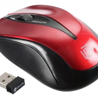 купить Мышь Oklick 675MW черный/красный оптическая (800dpi) беспроводная USB (2but) в Алматы фото 1