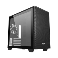 купить Компьютерный корпус FSP CST360B, Без БП, 2xUSB3.0/1xType-C, 2xFAN120, Tempered Glass, Black, mATX в Алматы фото 1