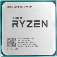 купить Процессор CPU AM4 AMD Ryzen 5 1400 TRAY <3.4GHz, 65W, 4C/8T, 10MB(L2-2MB L3-8MB)> в Алматы фото 1