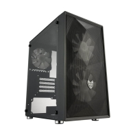 купить Компьютерный корпус FSP CST130 Basic(Black), Без БП, 1xUSB3.0/2xUSB2.0, 3xFAN120, Glass, Black, mATX в Алматы фото 1