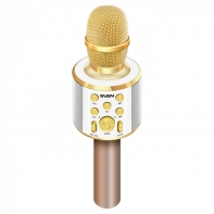 купить SVEN MK-950, белый-золотой, микрофон для караоке, мощность 6Вт (RMS), Bluetooth, microSD, встроенный в Алматы фото 3