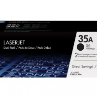 купить Картридж лазерный HP CB435AF_S, 35A, черный, на 1500 страниц, для LaserJet P1005 CB410A, P1006 CB411A, 2 шт. в упаковке в Алматы фото 1