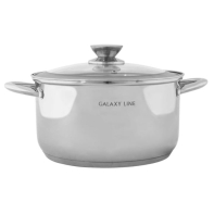 купить Набор посуды 6 предметов GALAXY LINE GL9505, Нержавеющая сталь, Жаропрочное стекло, Серебристый в Алматы фото 3