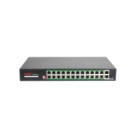 Купить Коммутатор PoE  24-портовый ONV-H1024PLD long distance <24 портов 10/100Mbps PoE802.3at/af, +2 * 1000Mbps RJ45, 17-24 порт 250 Meters @10M, 1*SFP port, самовосстановление сети, бюджет мощности 250W> Алматы