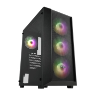 Купить Компьютерный корпус FSP CMT218 (ARGB,Black), Без БП, 1xUSB3.0, 4xFAN ARGB, Tempered Glass, ATX Алматы